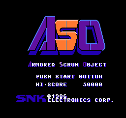ASO - Armored Scrum Object Title Screen